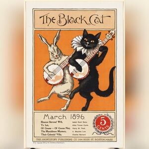Vintage 'The Black Cat' Art Print